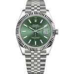 Rolex Datejust 41 126334 Stainless Steel Mint Green Jubilee