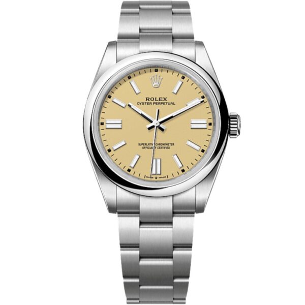 rolex-oyster-perpetual-134300-0007_1 - The Watch Luxury Rolex Oyster Perpetual 41 134300 Stainless Steel Beige Dial