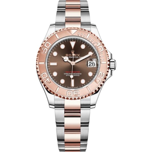 Rolex Yacht-Master 37 268621 Stainless Steel Rose Gold Chocolate Dial