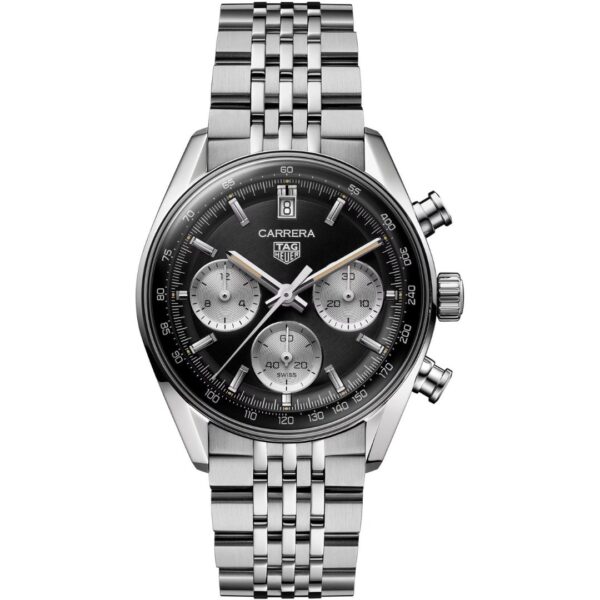 tag-heuer-carrera-chronograph-cbs2210-ba0048_1 - The Watch Luxury Tag Heuer Carrera Chronograph CBS2210.BA0048 Stainless Steel Black Dial